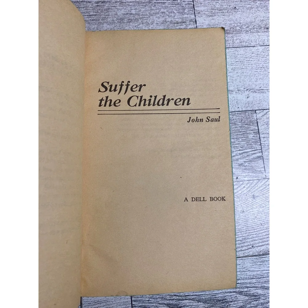 John Saul Suffer the Children Horror‎ Novel 1977 1st Printing Vintage Paperback